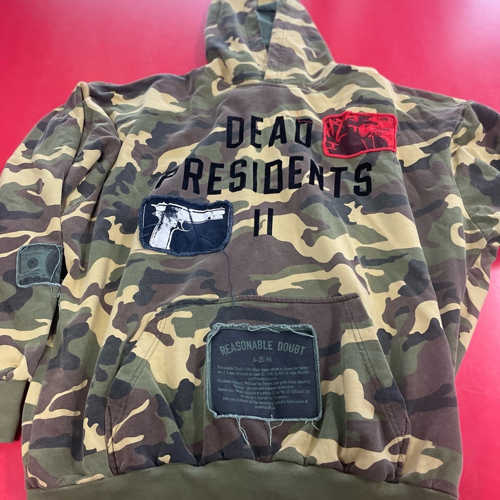 Barneys New York MadeWorn x Roc96 Men's "Dead Presidents II" Cotton-Blend Hoodie